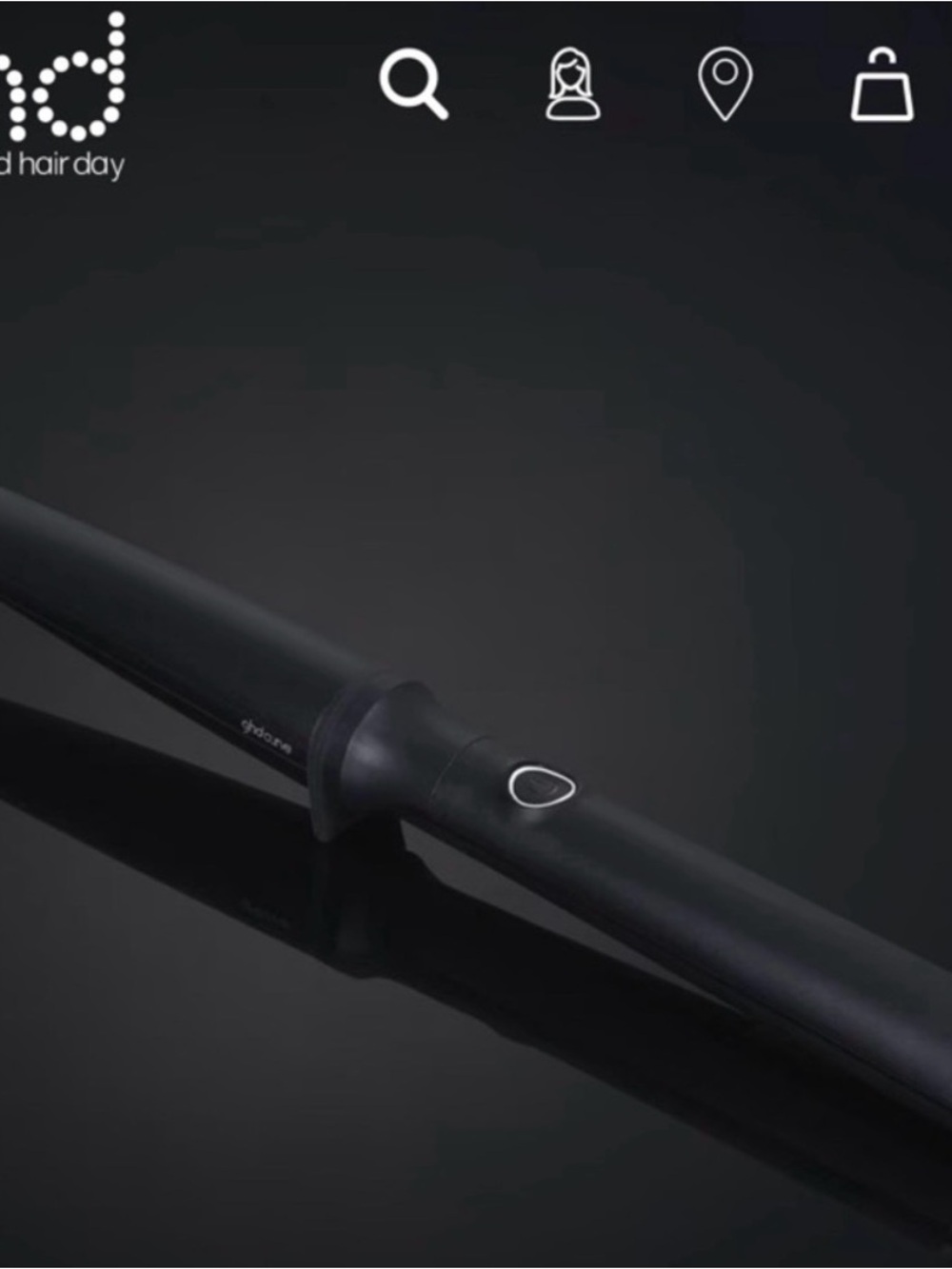 ghd Curve Tapered Curling Wand - Black